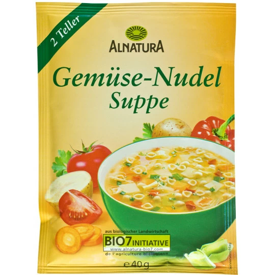 Alnatura Bio Gemüse-Nudel Suppe 40G 3 Alnatura Bio Gemüse-Nudel Suppe 40G