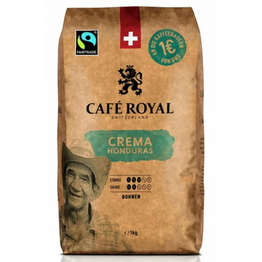Café Royal Crema Honduras Ganze Bohne Fairtrade 1KG 3 Café Royal Crema Honduras Ganze Bohne Fairtrade 1KG