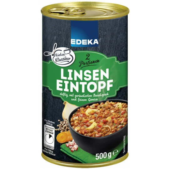 EDEKA Linseneintopf 500G 3 EDEKA Linseneintopf 500G