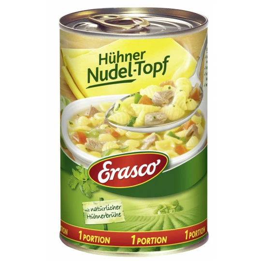 Erasco Hühner Nudeltopf 1 Portion 400G 3 Erasco Hühner Nudeltopf 1 Portion 400G