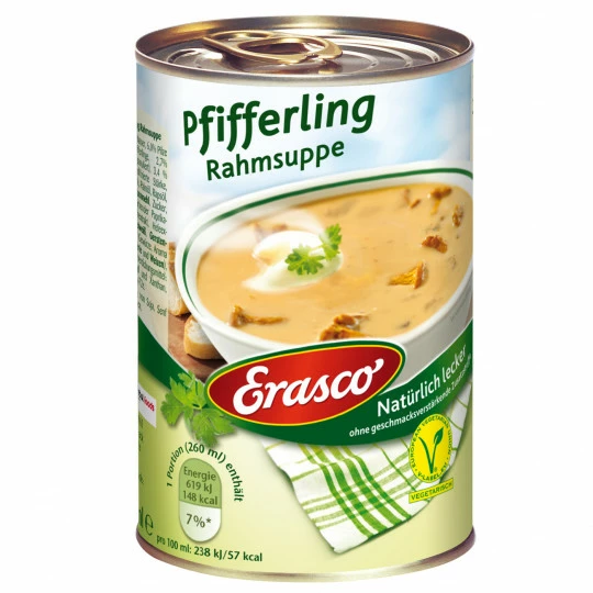 Erasco Pfifferling Rahmsuppe 390ML 3 Erasco Pfifferling Rahmsuppe 390ML