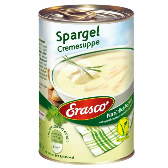 Erasco Spargel Cremesuppe 390ML 3 Erasco Spargel Cremesuppe 390ML