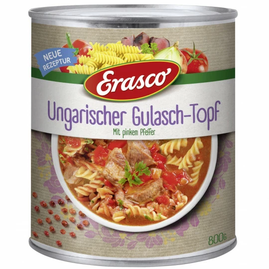 Erasco Ungarischer Gulasch-Topf Mit Aromatischem Pfeffer 800G 3 Erasco Ungarischer Gulasch-Topf Mit Aromatischem Pfeffer 800G