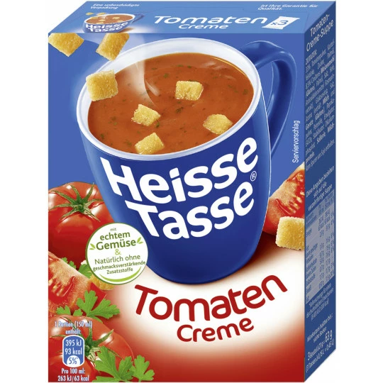 Heisse Tasse Tomaten Creme Suppe 63G 2 Heisse Tasse Tomaten Creme Suppe 63G