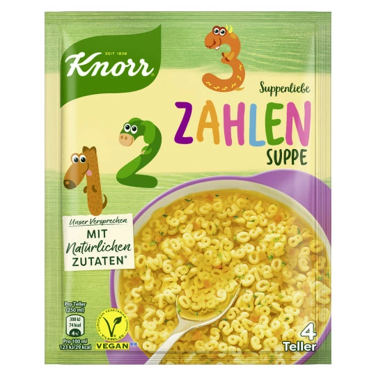 Knorr Suppenliebe Zahlen Suppe 84G 3 Knorr Suppenliebe Zahlen Suppe 84G