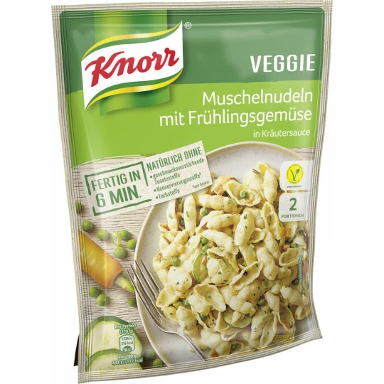 Knorr Veggie Muschelnudeln Mit Frühlingsgemüse In Kräutersauce 155G 3 Knorr Veggie Muschelnudeln Mit Frühlingsgemüse In Kräutersauce 155G
