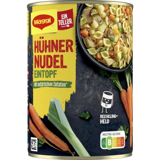 Maggi Ein Teller Hühner Nudel Eintopf 400G 3 Maggi Ein Teller Hühner Nudel Eintopf 400G
