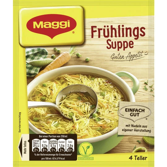 Maggi Guten Appetit! Frühlings Suppe Ergibt 1L 3 Maggi Guten Appetit! Frühlings Suppe Ergibt 1L
