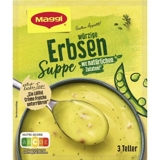 Maggi Guten Appetit Würzige Suppe Erbsen Ergibt 750ML 3 Maggi Guten Appetit Würzige Suppe Erbsen Ergibt 750ML