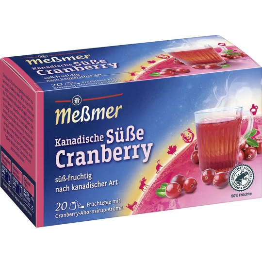 Meßmer Kanadische Süsse Cranberry 20ST 45G 3 Meßmer Kanadische Süsse Cranberry 20ST 45G