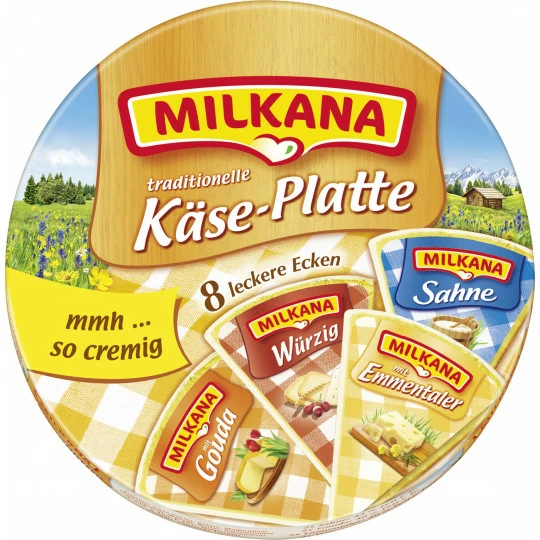 Milkana Käseplatte 8ST 200G 3 Milkana Käseplatte 8ST 200G