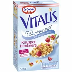 Dr. Oetker Vitalis Knusper Himbeer Weniger Süß 425G