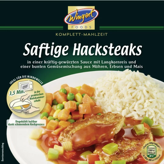 Wingert Foods Saftige Hacksteaks 460G 3 Wingert Foods Saftige Hacksteaks 460G